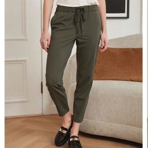 Camber & Grace elastic waist drawstring casual olive green pants - large